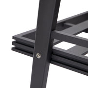 Walbrooke Aluminum Patio Conversation With Slats Design Fire Pit Table & Tank Holder - Elax Furniture