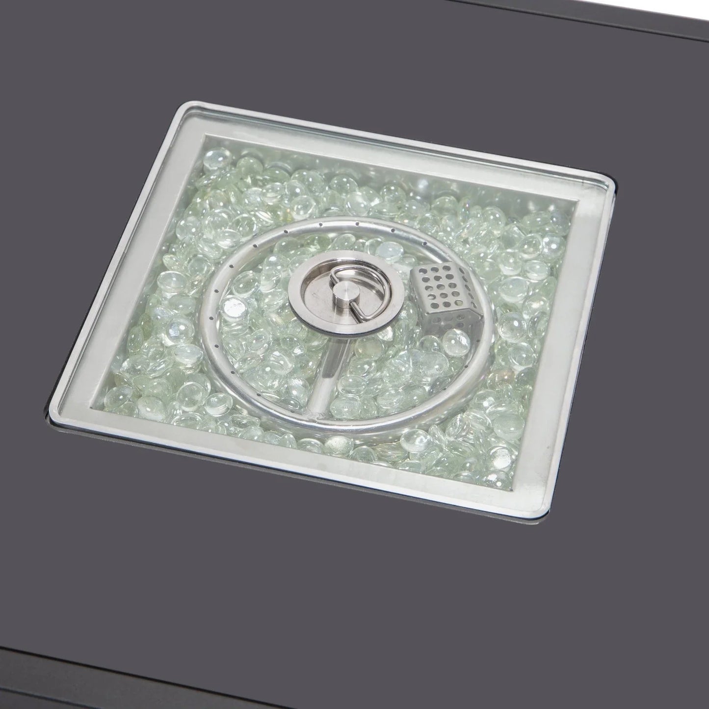 Walbrooke Outdoor Patio Square Fire Pit and Tank Holder with Slats Design - Elax Furniture