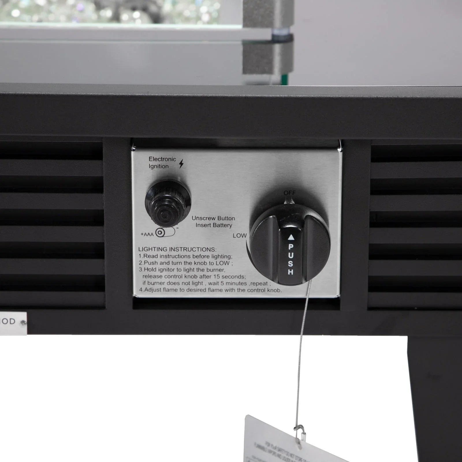 Walbrooke Outdoor Patio Square Fire Pit and Tank Holder with Slats Design - Elax Furniture