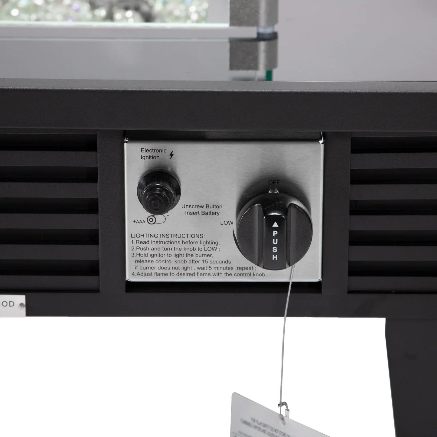 Walbrooke Modern Outdoor Square Fire Pit Table with Powder-Coated Aliuminum Frame and Slats Design - Elax Furniture