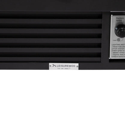 Walbrooke Modern Outdoor Square Fire Pit Table with Powder-Coated Aliuminum Frame and Slats Design - Elax Furniture