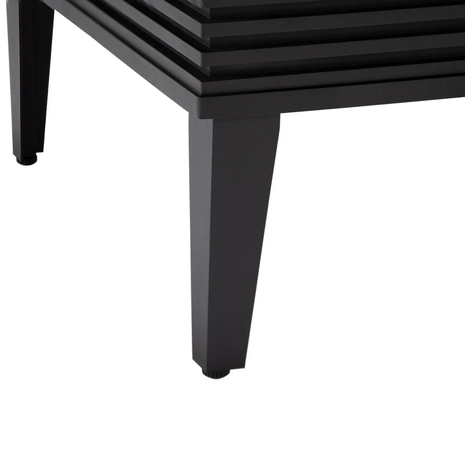 Walbrooke Modern Outdoor Square Fire Pit Table with Powder-Coated Aliuminum Frame and Slats Design - Elax Furniture