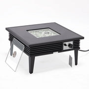 Walbrooke Modern Outdoor Square Fire Pit Table with Powder-Coated Aliuminum Frame and Slats Design - Elax Furniture