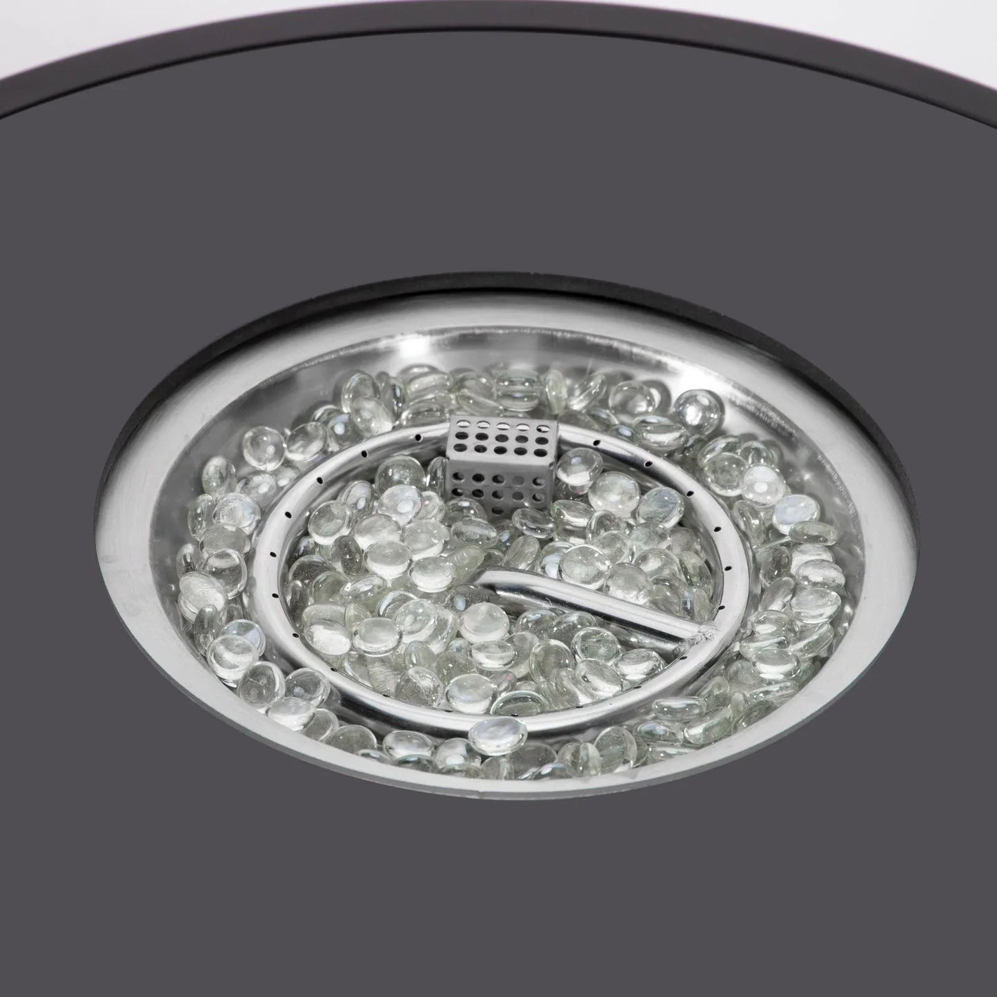 Walbrooke Outdoor Patio Round Fire Pit and Tank Holder with Slats Design - Elax Furniture