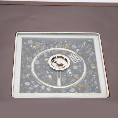 Walbrooke Outdoor Patio Square Fire Pit and Tank Holder - Elax Furniture