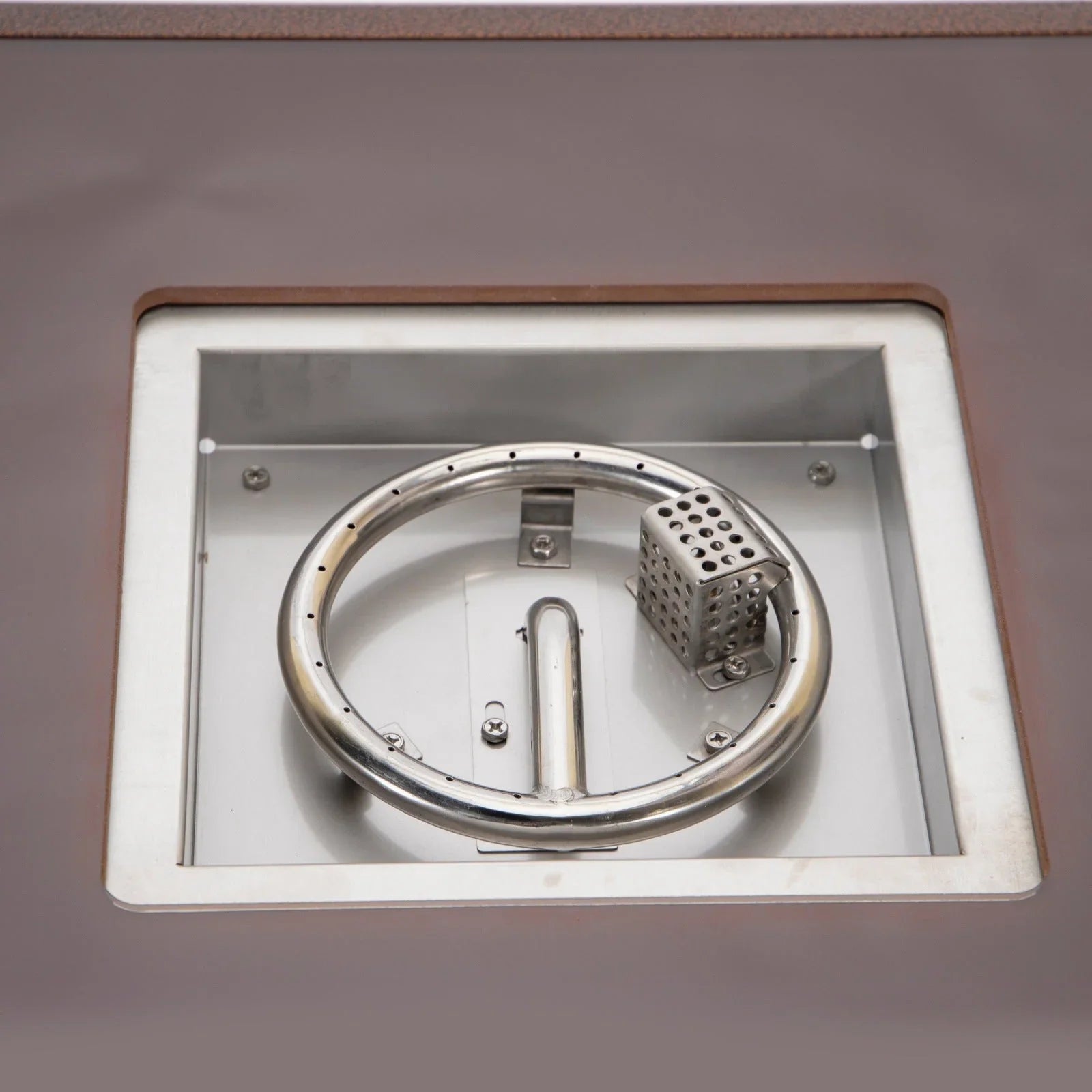 Walbrooke Outdoor Patio Square Fire Pit and Tank Holder - Elax Furniture