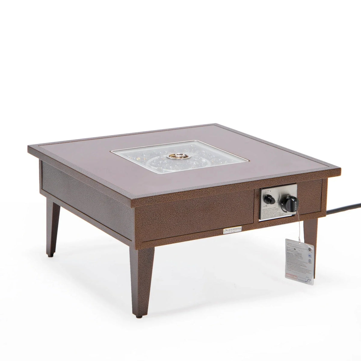 Walbrooke Outdoor Patio Square Fire Pit and Tank Holder - Elax Furniture