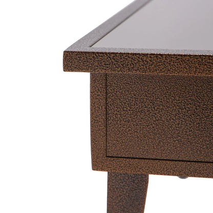 Walbrooke Modern Outdoor Square Fire Pit Table with Powder-Coated Aliuminum Frame - Elax Furniture