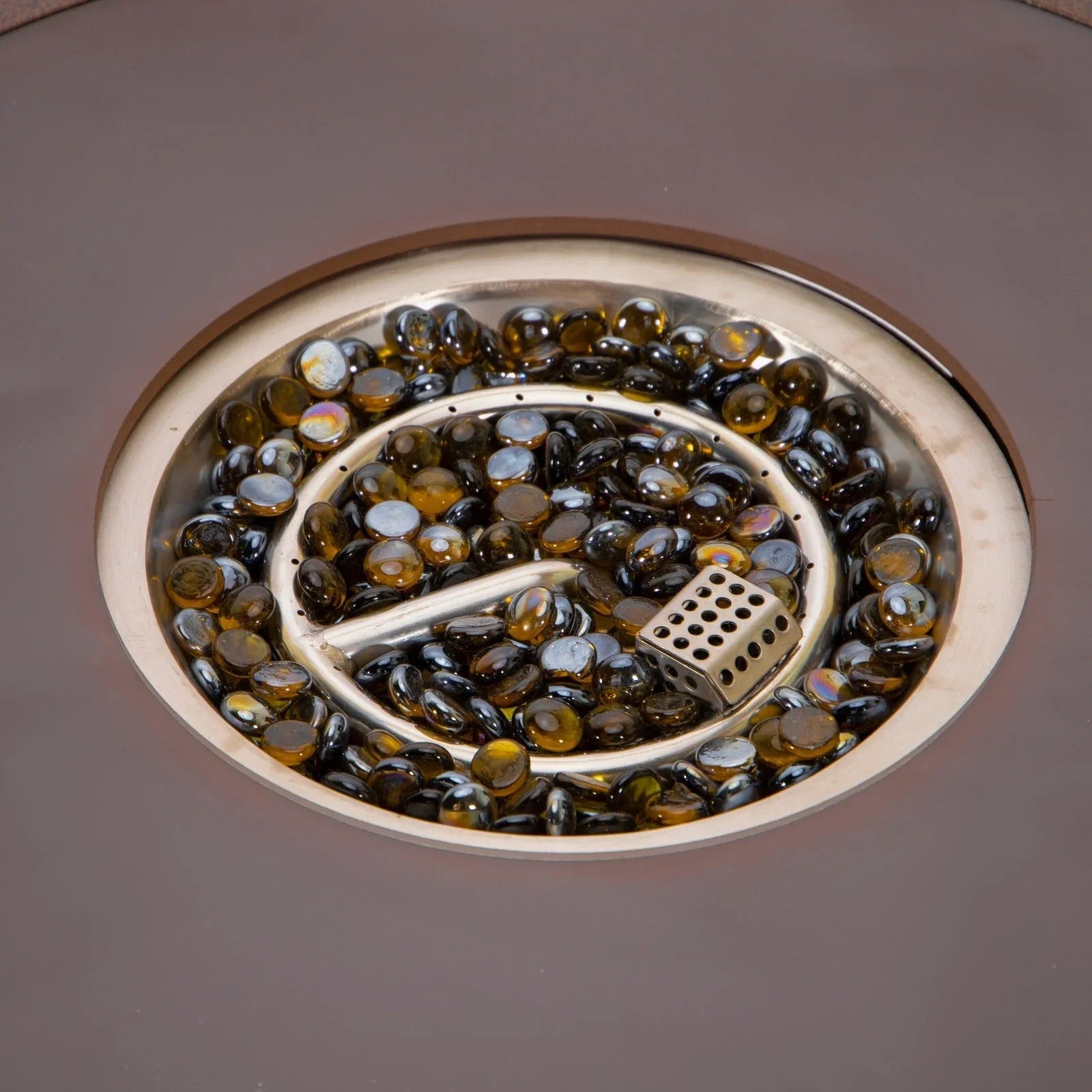 Walbrooke Outdoor Patio Round Fire Pit and Tank Holder - Elax Furniture