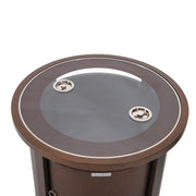 Walbrooke Outdoor Patio Round Fire Pit and Tank Holder - Elax Furniture