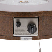 Walbrooke Modern Outdoor Round Fire Pit Table with Powder-Coated Aliuminum Frame - Elax Furniture