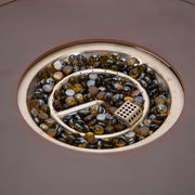 Walbrooke Modern Outdoor Round Fire Pit Table with Powder-Coated Aliuminum Frame - Elax Furniture