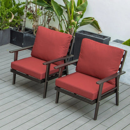 Walbrooke Modern Brown Patio Arm Chair, Set of 2 - Elax Furniture