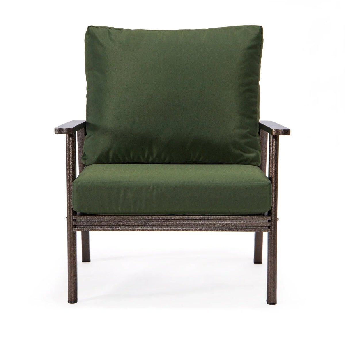 Walbrooke Modern 3-Piece Outdoor Patio Set with Brown Aluminum Frame and Removable Cushions Loveseat and Set of 2 Armchairs - Elax Furniture