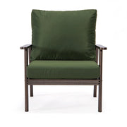 Walbrooke Modern 3-Piece Outdoor Patio Set with Brown Aluminum Frame and Removable Cushions Loveseat and Set of 2 Armchairs - Elax Furniture