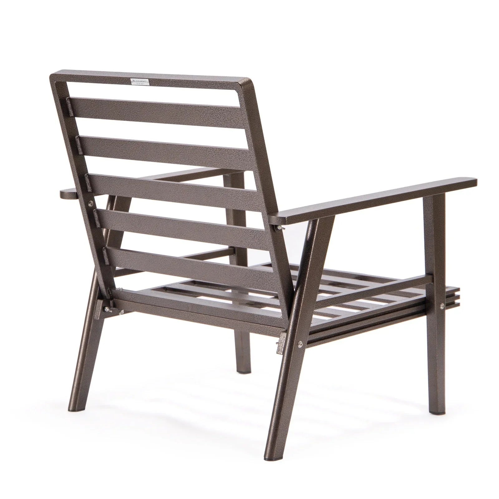 Walbrooke Modern 3-Piece Outdoor Patio Set with Brown Aluminum Frame and Removable Cushions Loveseat and Set of 2 Armchairs - Elax Furniture