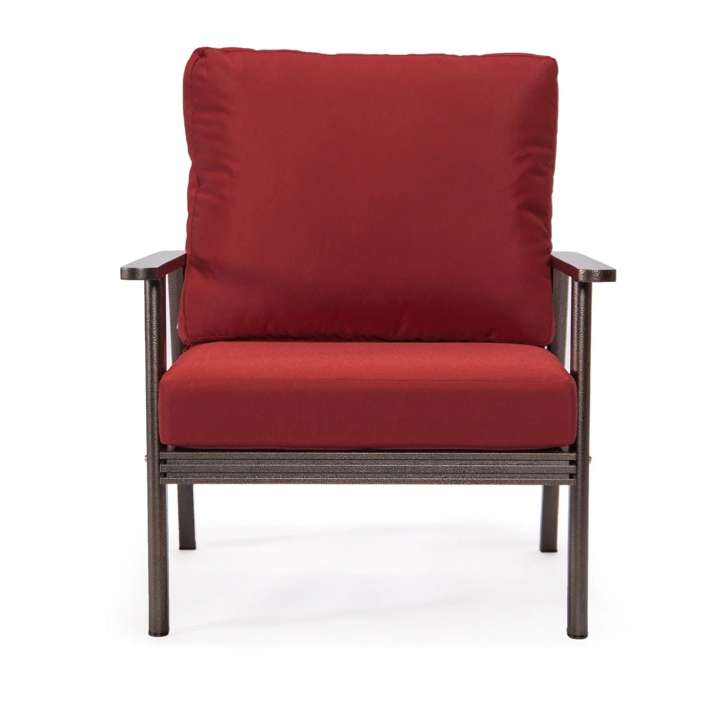 Walbrooke Modern 3-Piece Outdoor Patio Set with Brown Aluminum Frame and Removable Cushions Loveseat and Set of 2 Armchairs - Elax Furniture
