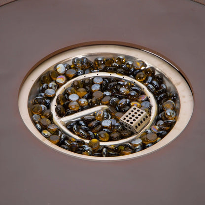 Walbrooke Outdoor Patio Round Fire Pit and Tank Holder with Slats Design - Elax Furniture