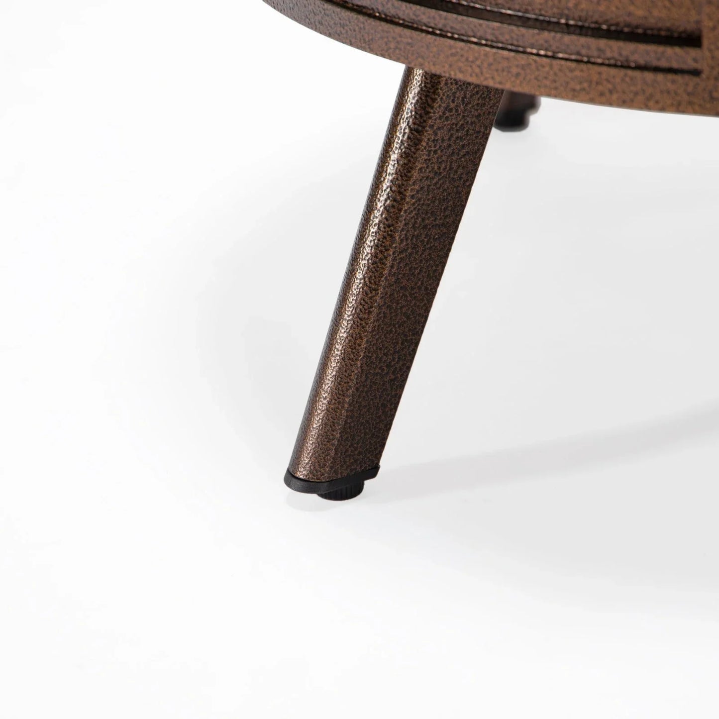 Walbrooke Modern Outdoor Round Fire Pit Table with Powder-Coated Aliuminum Frame and Slats Design - Elax Furniture