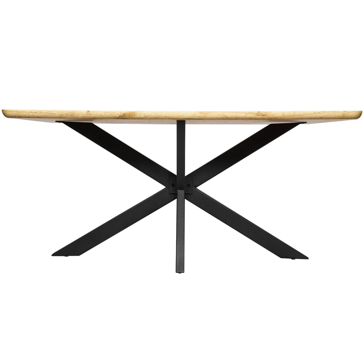 Ravenna 5-Piece Dining Set 63" Rectangular Dining Table with Natural Wood MDF Top and 4 Leather Side Chairs - Elax Furniture