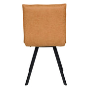 Ravenna 5-Piece Dining Set 63" Rectangular Dining Table with Natural Wood MDF Top and 4 Leather Side Chairs - Elax Furniture