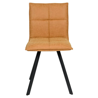 Wesley Modern Leather Dining Chair With Metal Legs Set of 4 - Elax Furniture