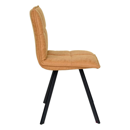 Wesley Leather Dining Chair With Iron Legs - Elax Furniture