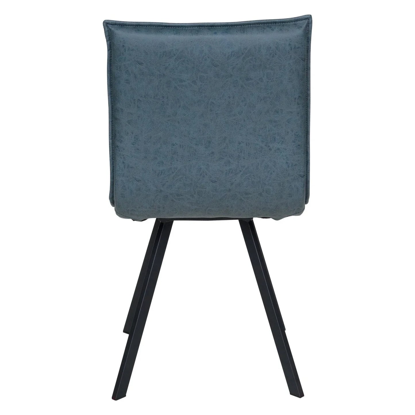 Wesley Modern Leather Dining Chair With Metal Legs Set of 2 - Elax Furniture