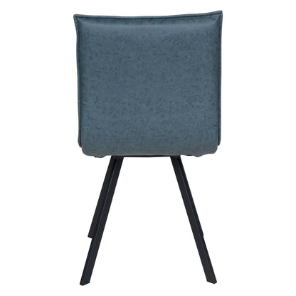 Ravenna 5-Piece Dining Set 63" Rectangular Dining Table with Natural Wood MDF Top and 4 Leather Side Chairs - Elax Furniture