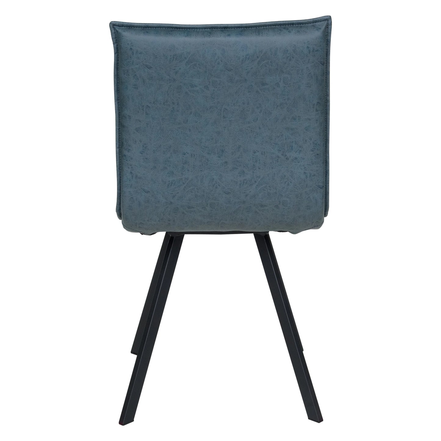 Zayle 5-Piece Dining Set with 55" Rectangular Dining Table in Black/Gold Sintered Stone Top and 4 Leather Dining Chairs - Elax Furniture