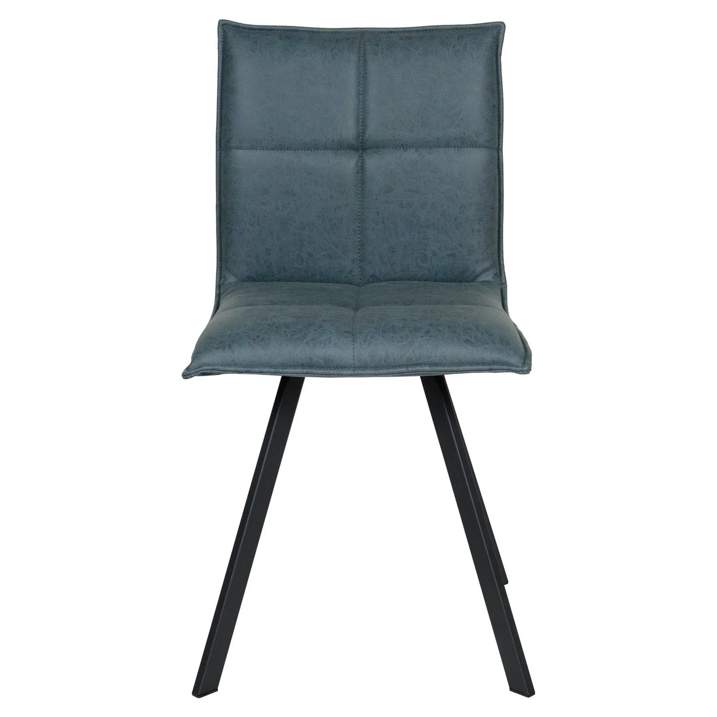 Wesley Leather Dining Chair With Iron Legs - Elax Furniture