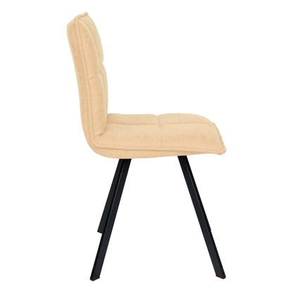 Wesley Modern Leather Dining Chair With Metal Legs Set of 2 - Elax Furniture