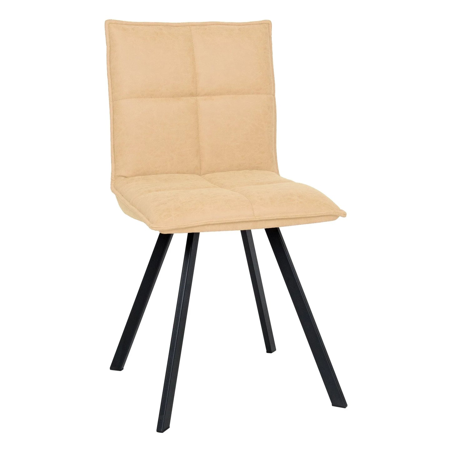 Wesley Modern Leather Dining Chair With Metal Legs Set of 4 - Elax Furniture
