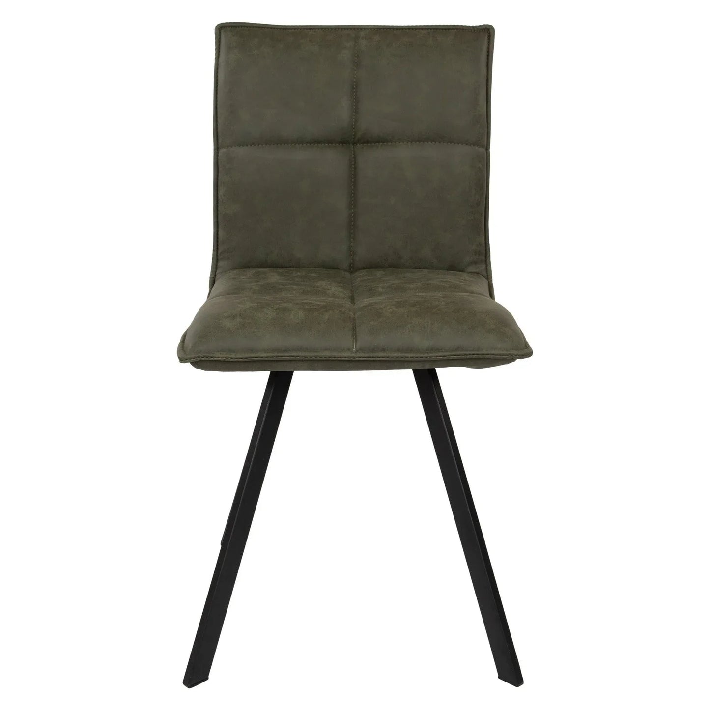 Wesley Leather Dining Chair With Iron Legs - Elax Furniture