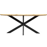 Ravenna 5-Piece Dining Set 63" Rectangular Dining Table with Natural Wood MDF Top and 4 Leather Side Chairs - Elax Furniture