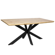 Ravenna 5-Piece Dining Set 63" Rectangular Dining Table with Natural Wood MDF Top and 4 Leather Side Chairs - Elax Furniture