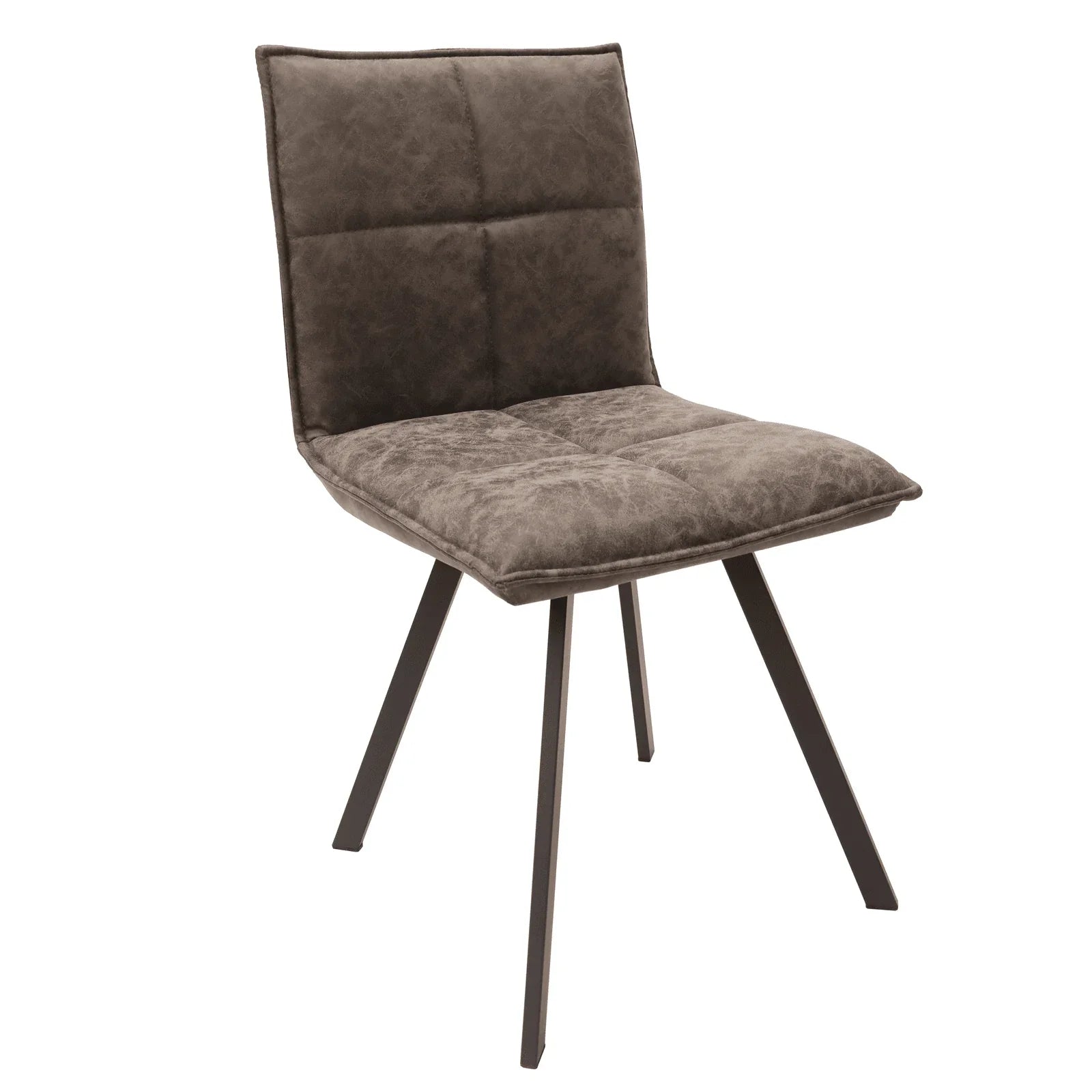 Wesley Modern Leather Dining Chair With Metal Legs Set of 4 - Elax Furniture