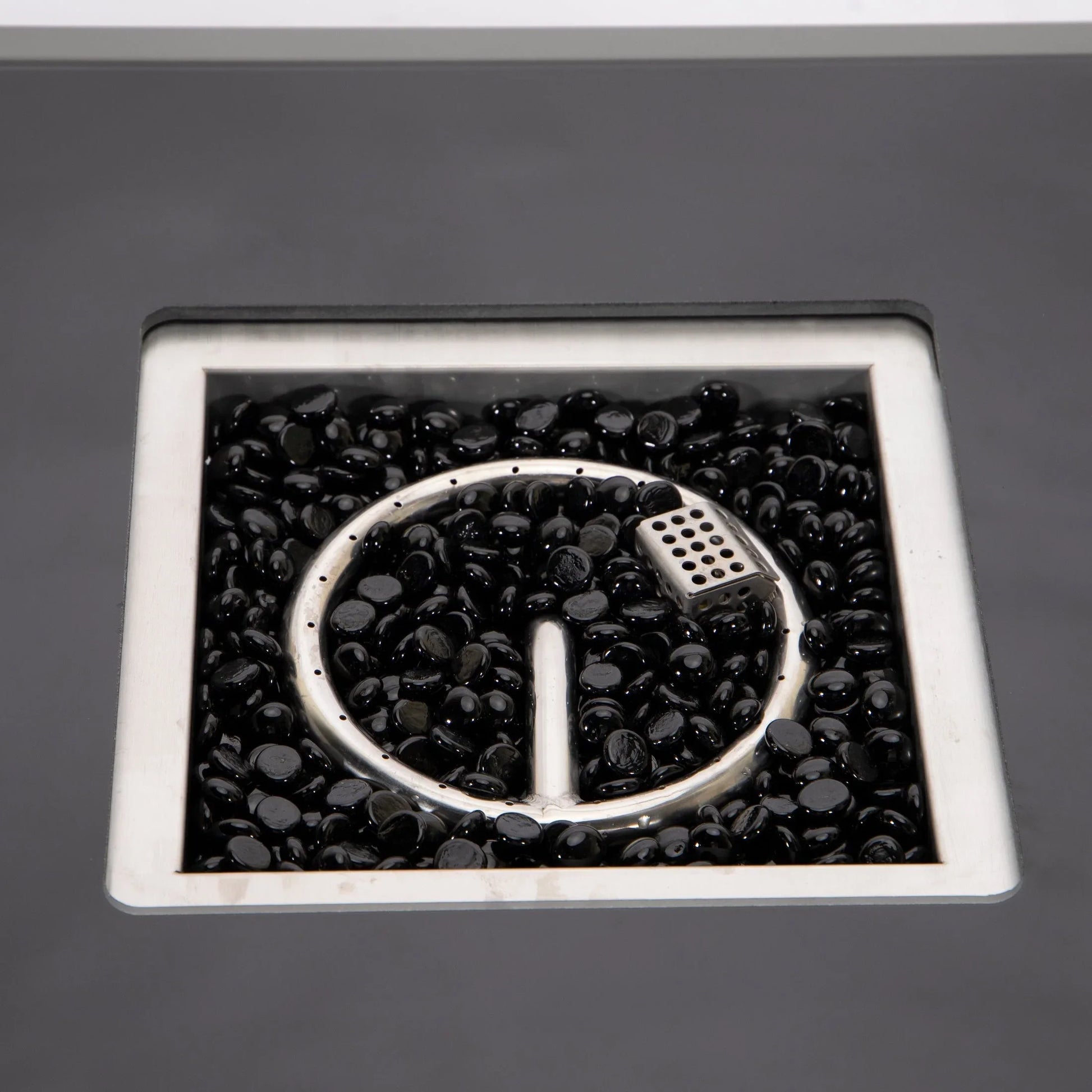 Walbrooke Aluminum Patio Conversation With Fire Pit Table & Tank Holder - Elax Furniture