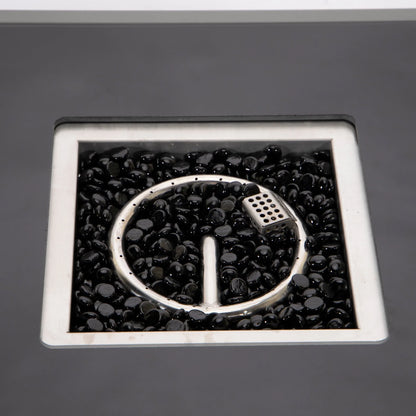 Walbrooke Aluminum Patio Conversation With Fire Pit Table & Tank Holder - Elax Furniture