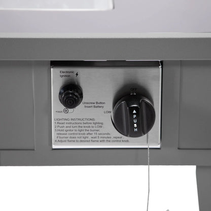 Walbrooke Outdoor Patio Square Fire Pit and Tank Holder - Elax Furniture