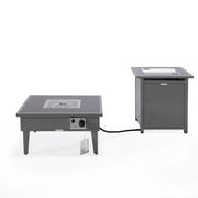 Walbrooke Outdoor Patio Square Fire Pit and Tank Holder - Elax Furniture