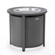Walbrooke Outdoor Patio Round Fire Pit and Tank Holder - Elax Furniture