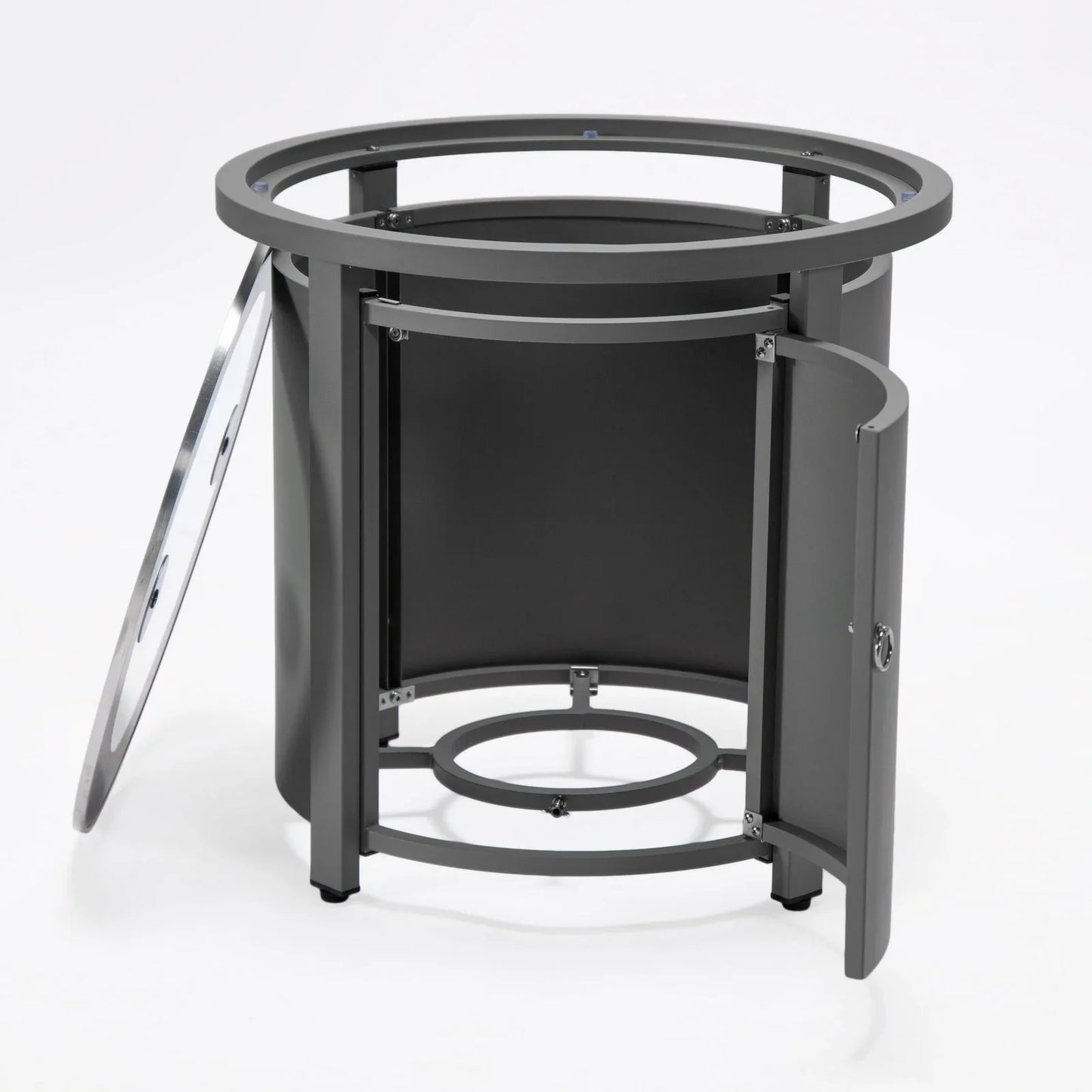 Walbrooke Outdoor Patio Round Fire Pit and Tank Holder - Elax Furniture