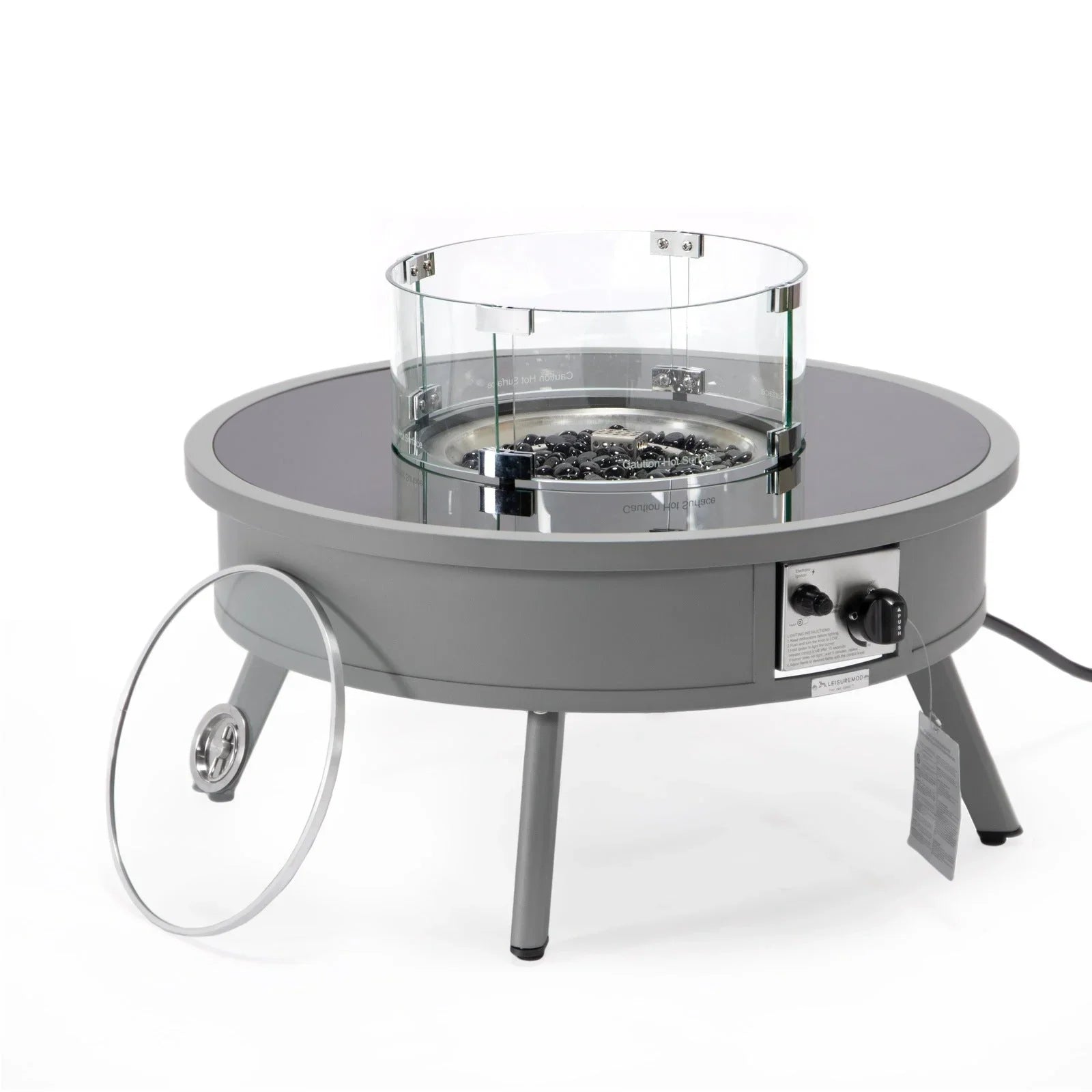 Walbrooke Outdoor Patio Round Fire Pit and Tank Holder - Elax Furniture