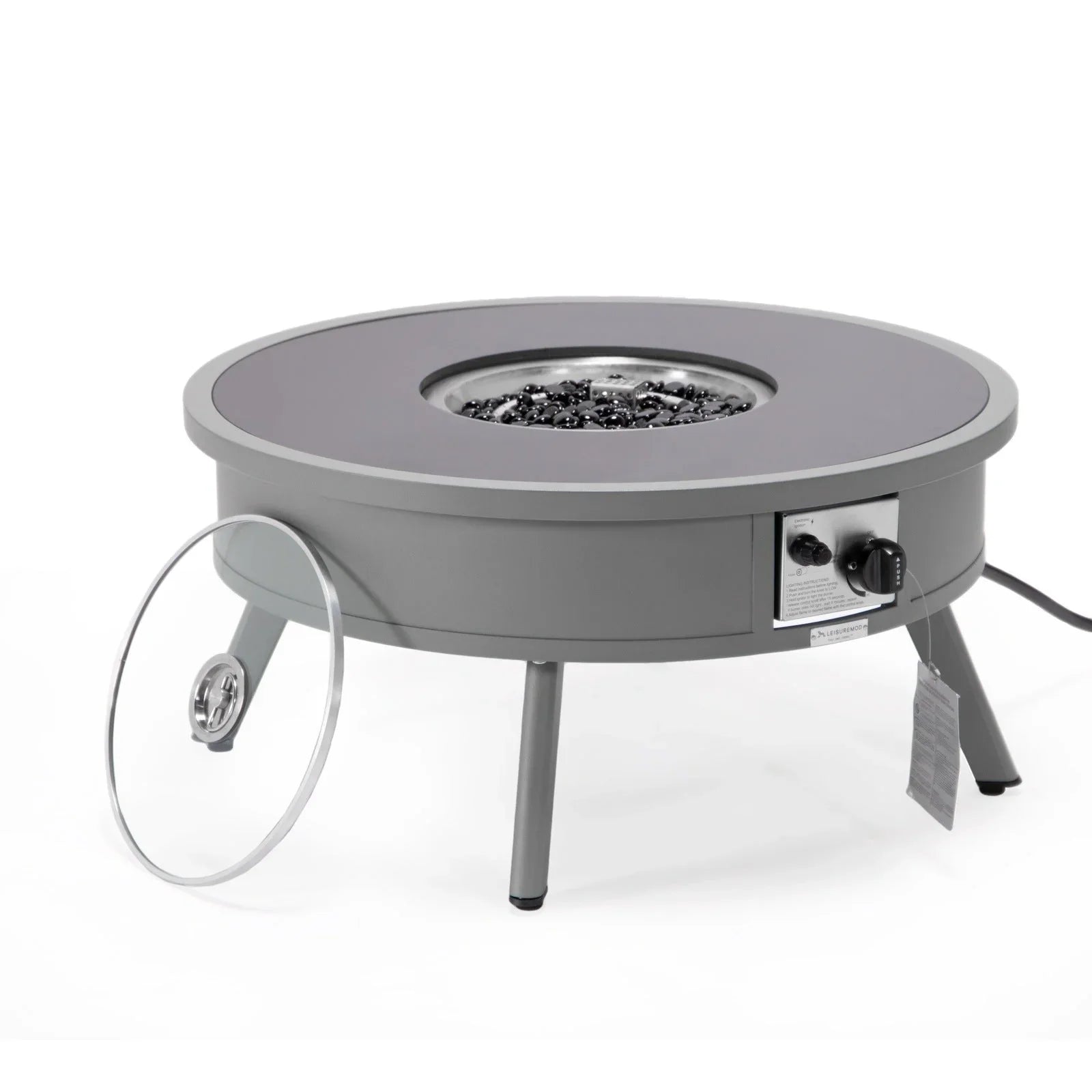 Walbrooke Outdoor Patio Round Fire Pit and Tank Holder - Elax Furniture