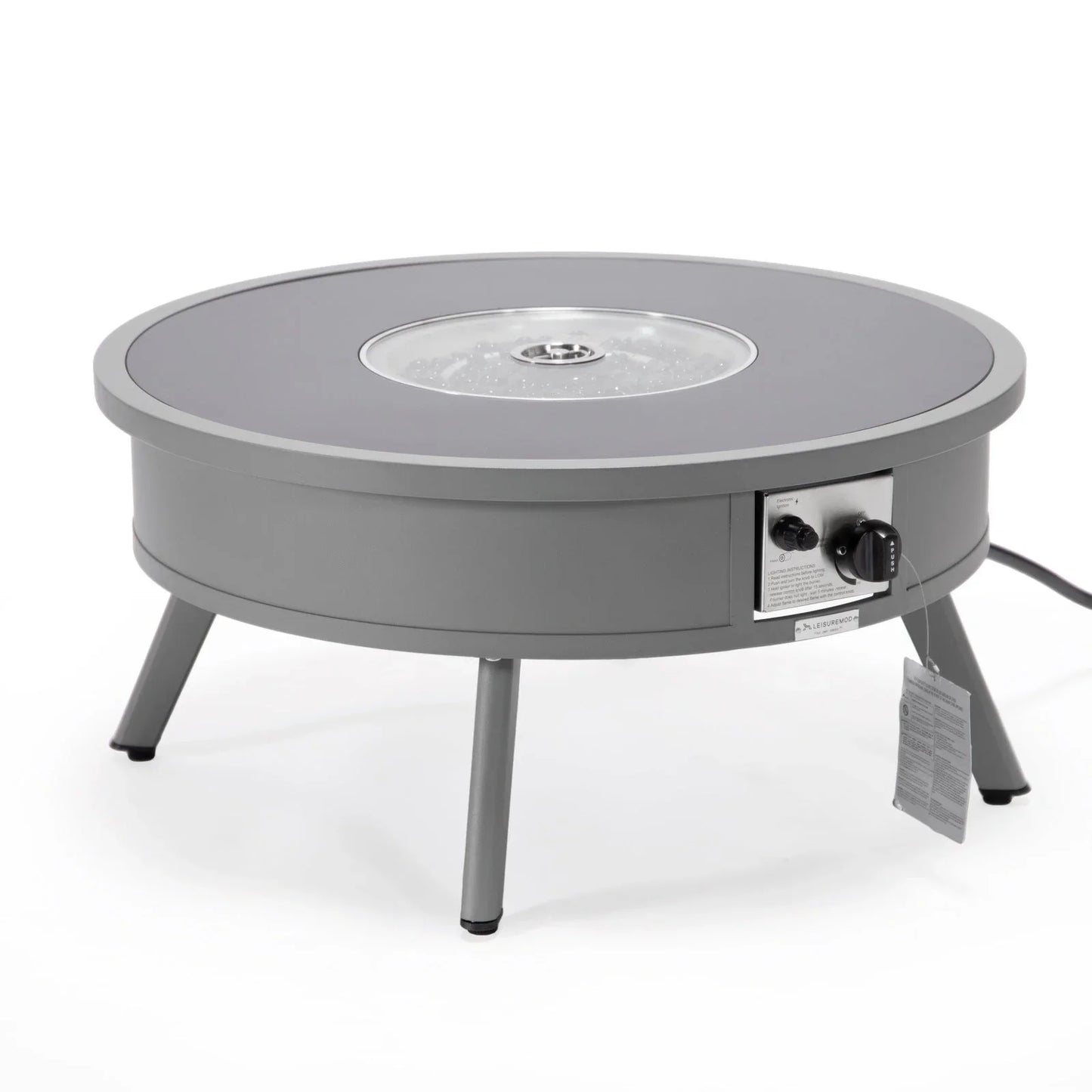 Walbrooke Outdoor Patio Round Fire Pit and Tank Holder - Elax Furniture