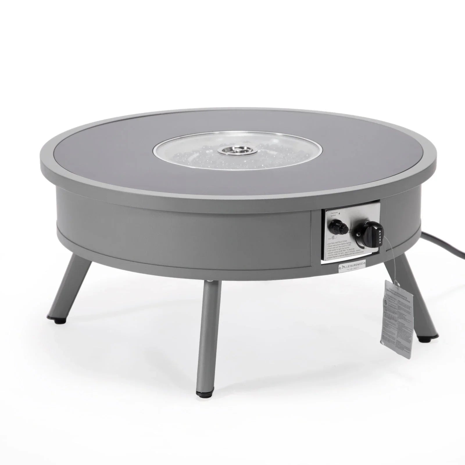 Walbrooke Outdoor Patio Round Fire Pit and Tank Holder - Elax Furniture
