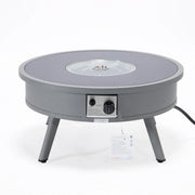 Walbrooke Modern Outdoor Round Fire Pit Table with Powder-Coated Aliuminum Frame - Elax Furniture