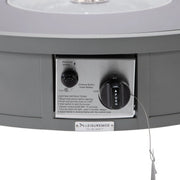 Walbrooke Modern Outdoor Round Fire Pit Table with Powder-Coated Aliuminum Frame - Elax Furniture