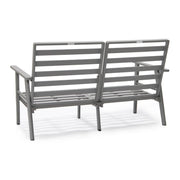 Walbrooke Modern 3-Piece Outdoor Patio Set with Grey Aluminum Frame and Removable Cushions Loveseat and Set of 2 Armchairs - Elax Furniture